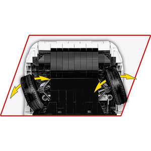 Cobi 24356 Lancia Delta HF Integrale Evo bewegliche Räder und Lenkmechanismus Ansicht Unterboden in der Executive Edition Sammlerversion aus Klemmbausteinen