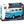 Cobi 24362 VW T2b Bus Verpackung Box Weiß Blau Vorderseite Originalverpackung Frontansicht mit offizieller VW-Lizenz und 2366 Klemmbausteinen Displaymodell für Erwachsene und Fans zum Selberbauen