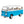 Cobi 24362 VW T2b Bus Modell Blau Weiß Vorderansicht Klemmbaustein Displaymodell für erwachsene Sammler Fans mit offizieller VW-Lizenz zum selberbauen