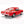 Rückansicht des fertig gebauten Opel Rekord C Coupe als Klemmbausteinmodell in Rot. Das Set tägt die Bezeichnung COBI-24345. Die Dreiviertelansicht zeigt bedruckte Teile und ein steil abfallendes Heck