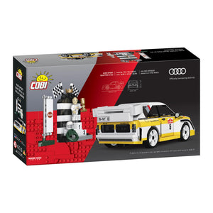 Cobi 24668 Audi Sport quattro S1 E2 Rally Legend (1985) in Weiß Gelb Box Rückseite Maßstab 1:35
